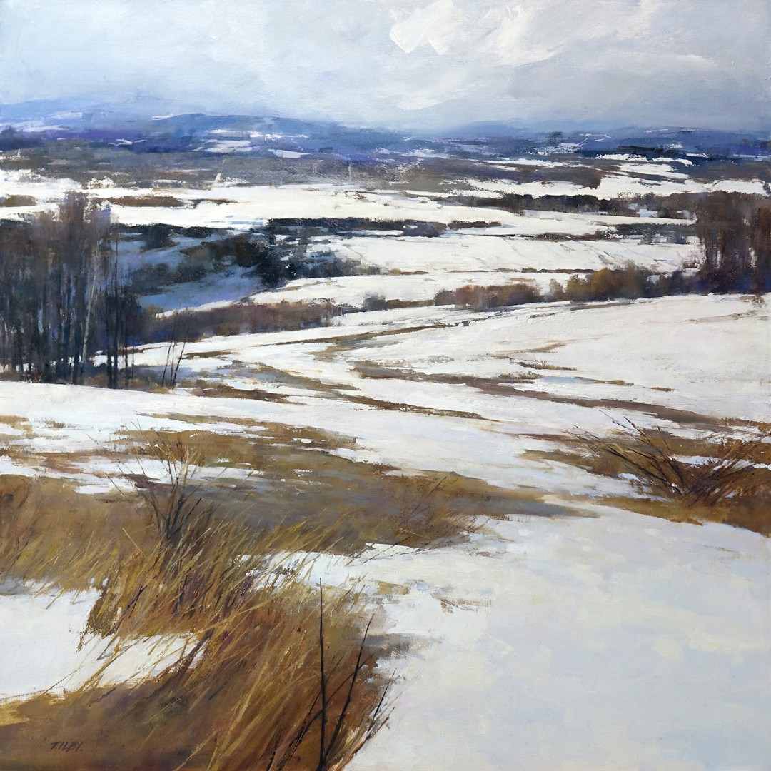 PleinAir Magazine's 11th Annual February 2022 PleinAir Salon Winner Deborah Tilby Prairie Snow Best Landscape