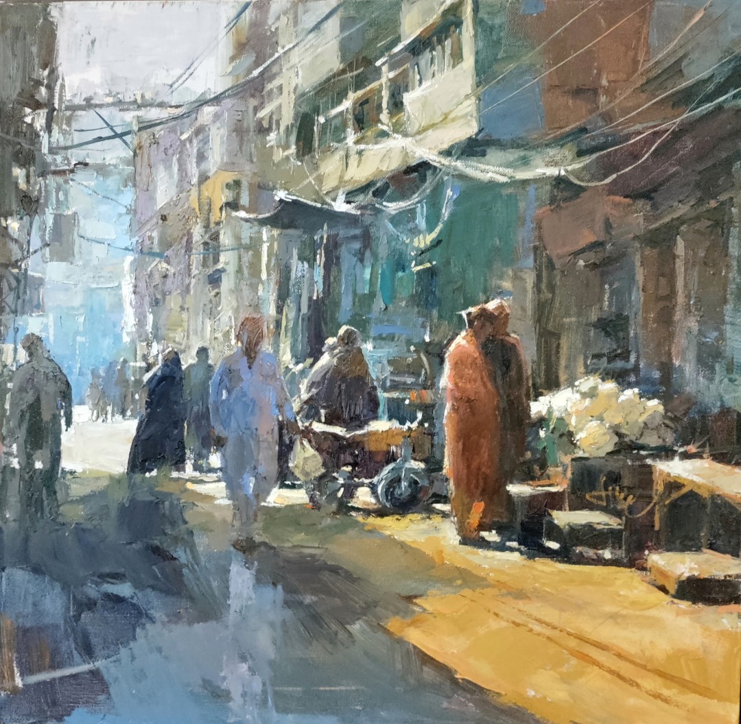 11th Annual 2021-2022 PleinAir Salon Art Competition Top 25 Finalist Durre Waseem Afternoon Grocery