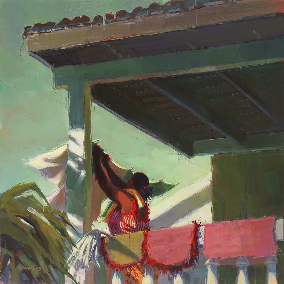 12th Annual April Plein Air Salon Awards Kathleen Denis Building Honorable Mention Wash Day