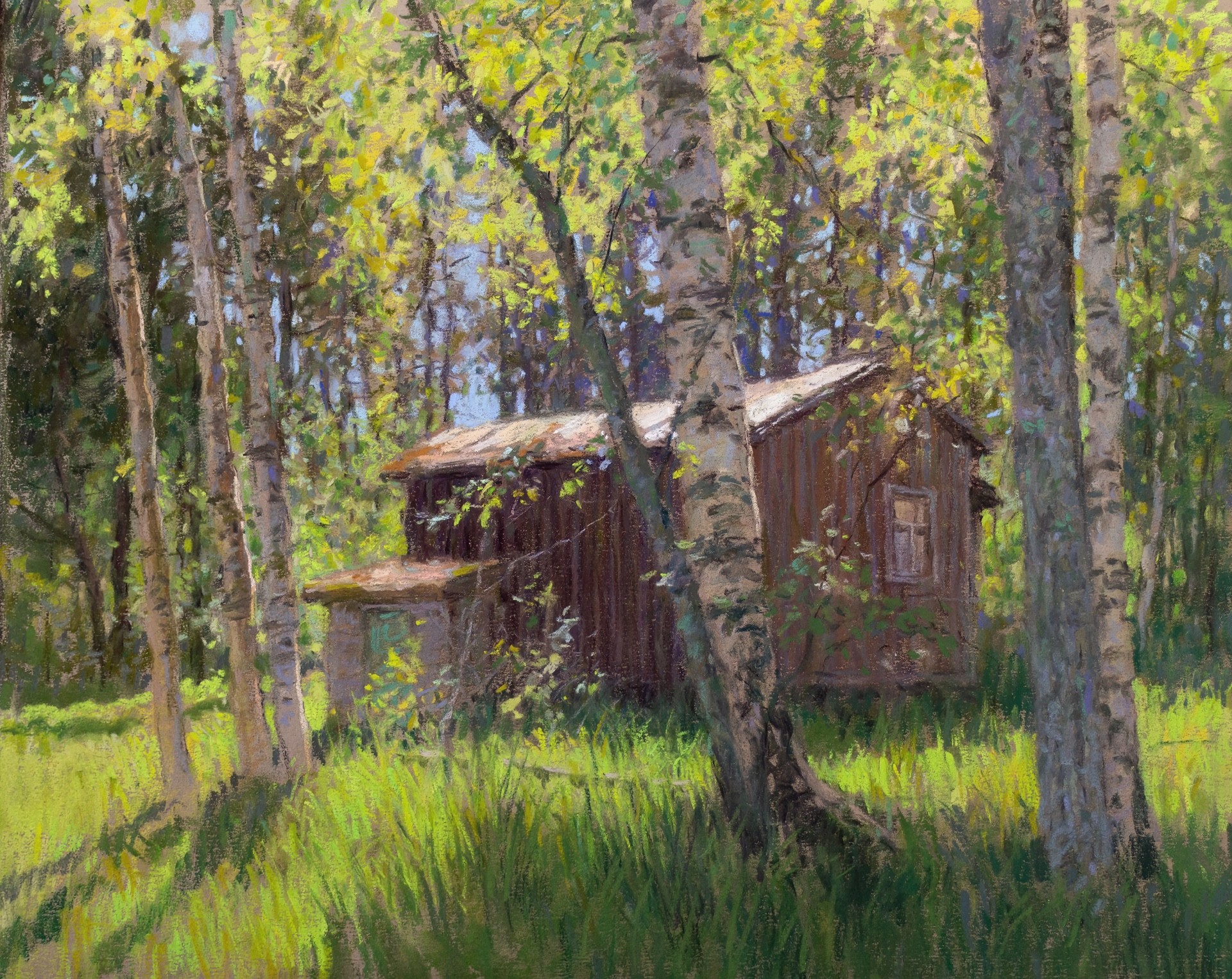 PleinAir Magazine's 12th Annual PleinAir Salon July 2022 Top 100 Sergei Oussik Abandoned Barn Landscape