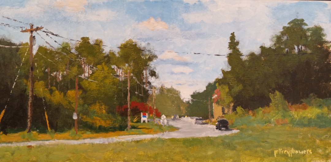 12th Annual PleinAir Salon Art Competition Annual Awards Semi-Finalist Jeffrey Bowers Late Summer Afternoon Landscape Acrylic Painting