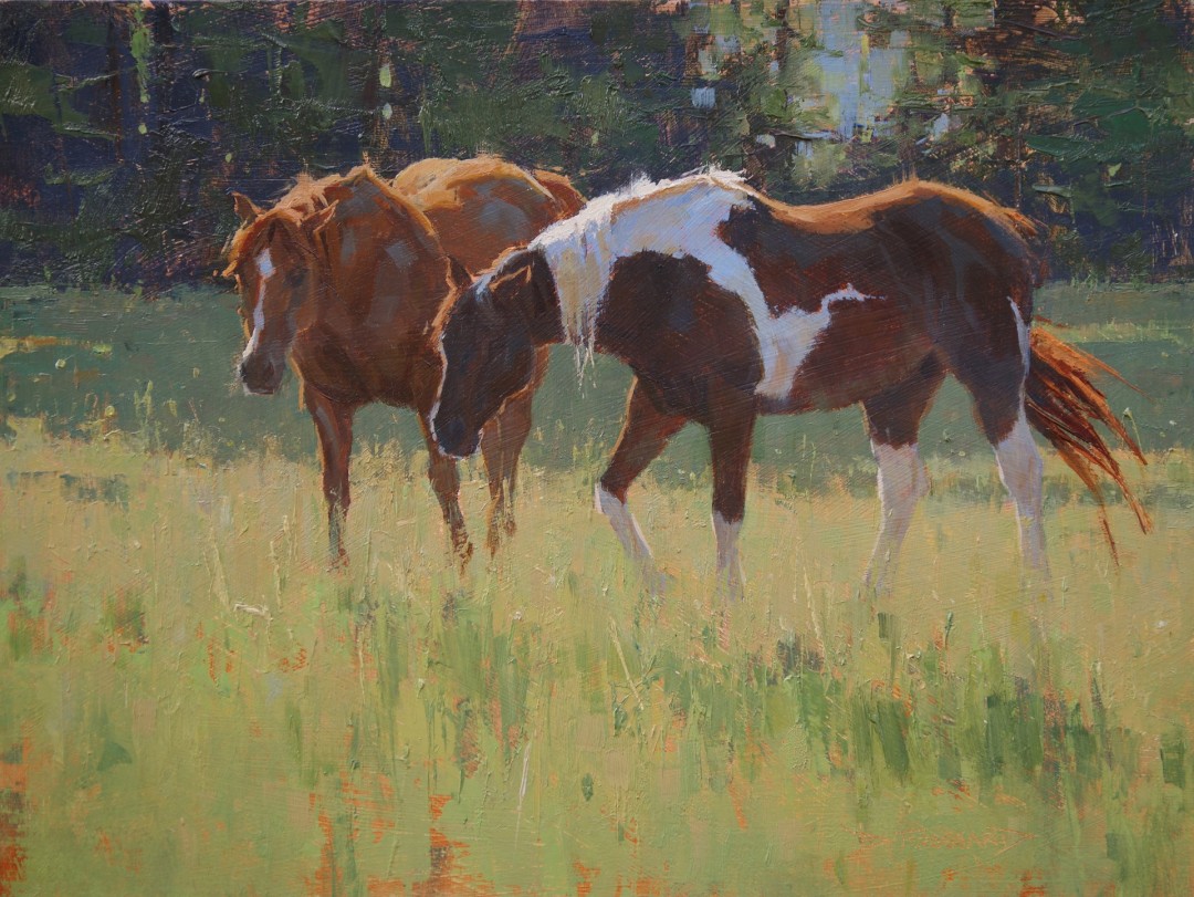 PleinAir Magazine's 12th Annual PleinAir Salon August 2022 Honorable Mention Diane Frossard Spring Pasture Western Honorable Mention