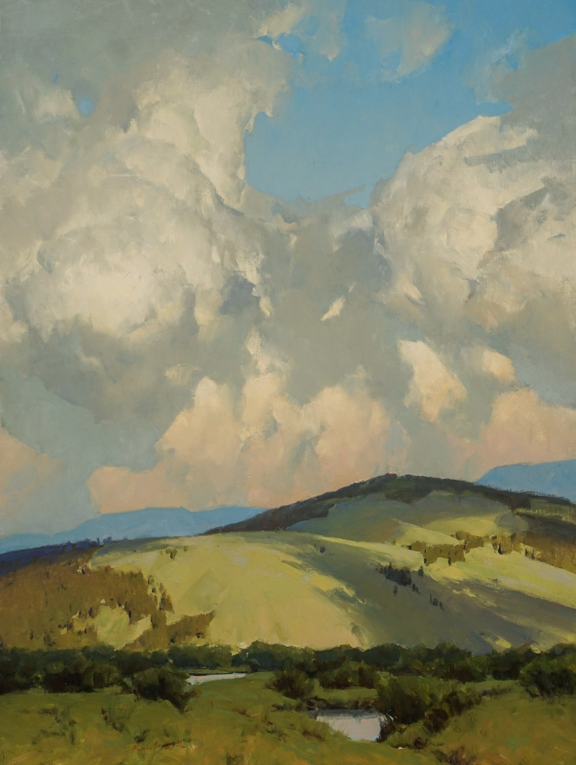 12th Annual PleinAir Salon Art Competition Annual Awards Semi-Finalist Kimball Geisler Sky Forms Cloudscape Oil Painting