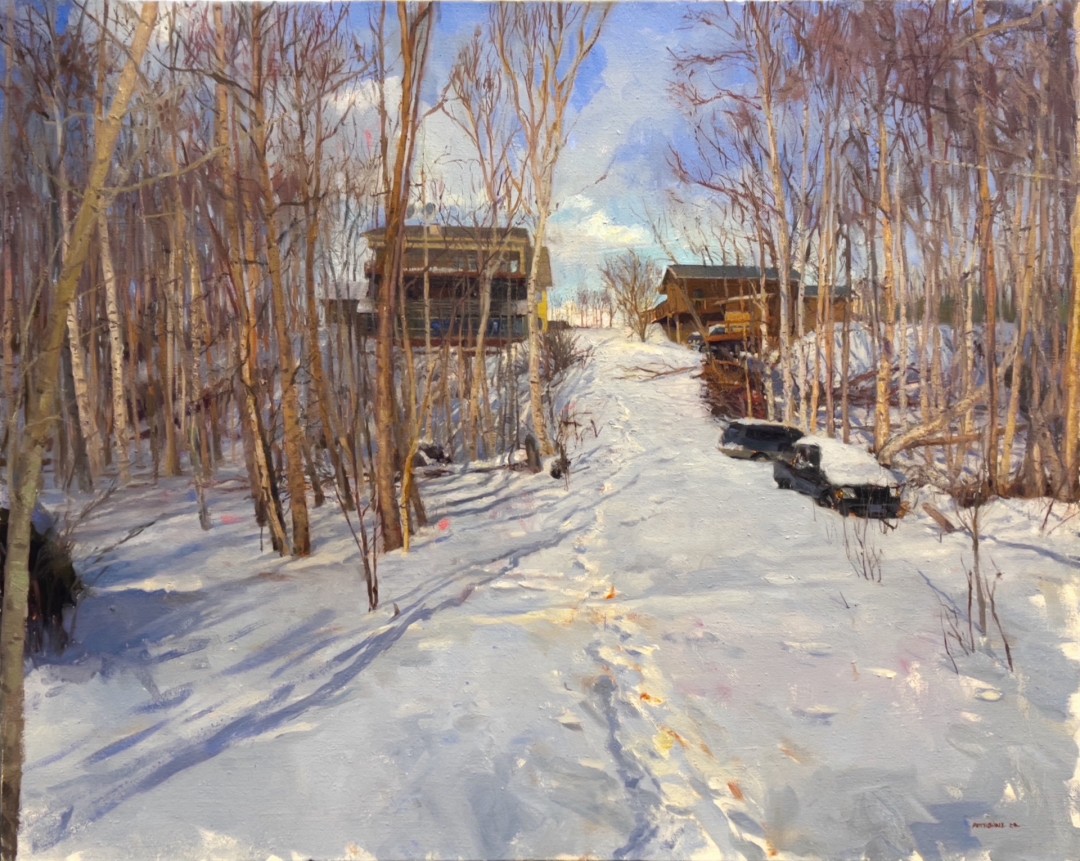 12th Annual PleinAir Salon Art Competition Annual Awards Semi-Finalist David Pettibone The Compound Winter Landscape Oil Painting
