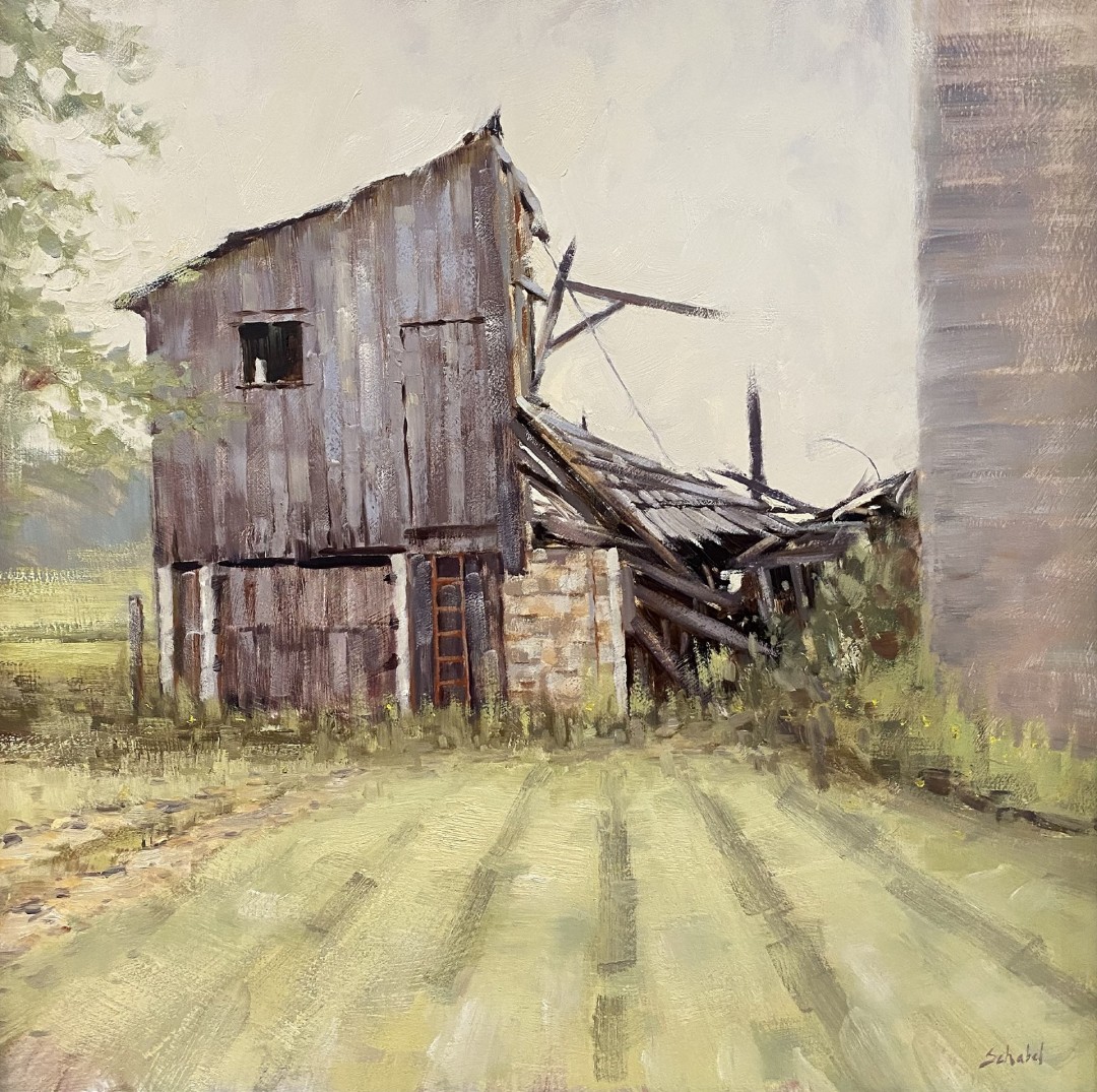 12th Annual PleinAir Salon Art Competition Annual Awards Semi-Finalist Todd Schabel By a Thread Old Barn Landscape Oil Painting