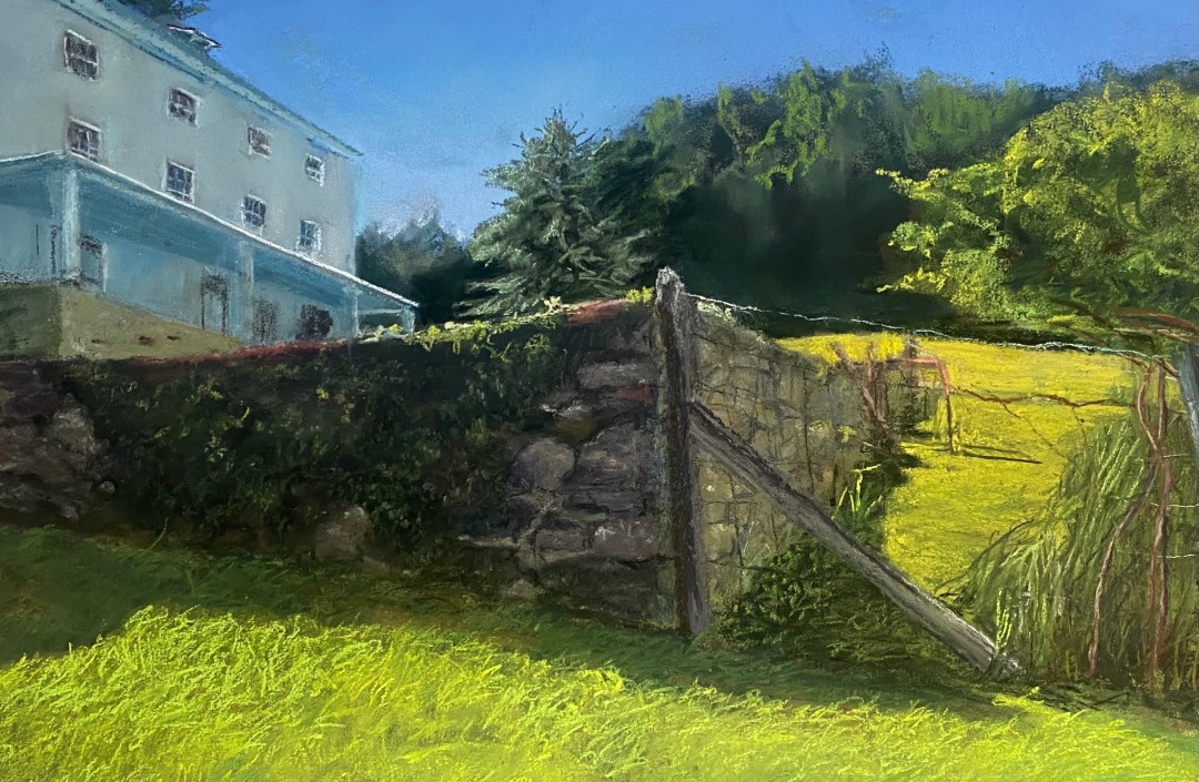 12th Annual PleinAir Salon Art Competition Annual Awards Semi-Finalist Bill Sweeney The Ivy Wall Pastel Landscape Painting