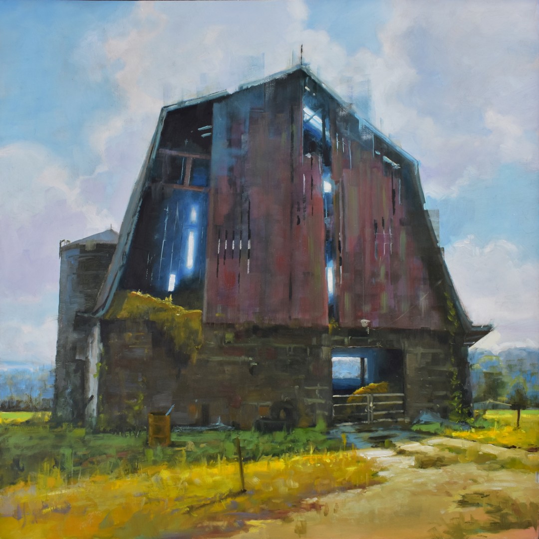 12th Annual PleinAir Salon Art Competition Annual Awards Semi-Finalist Steven Walker A Storied Past Barn Landscape Oil Painting