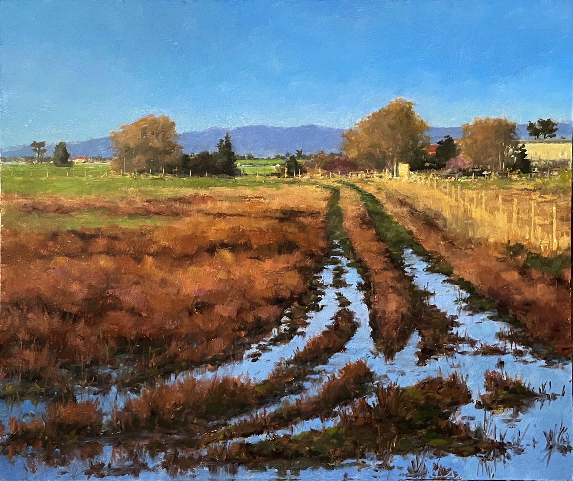 PleinAir Salon Online Art Competition February 2023 Winner Stock Schlueter Arcata Bottoms Landscape Oil Painting