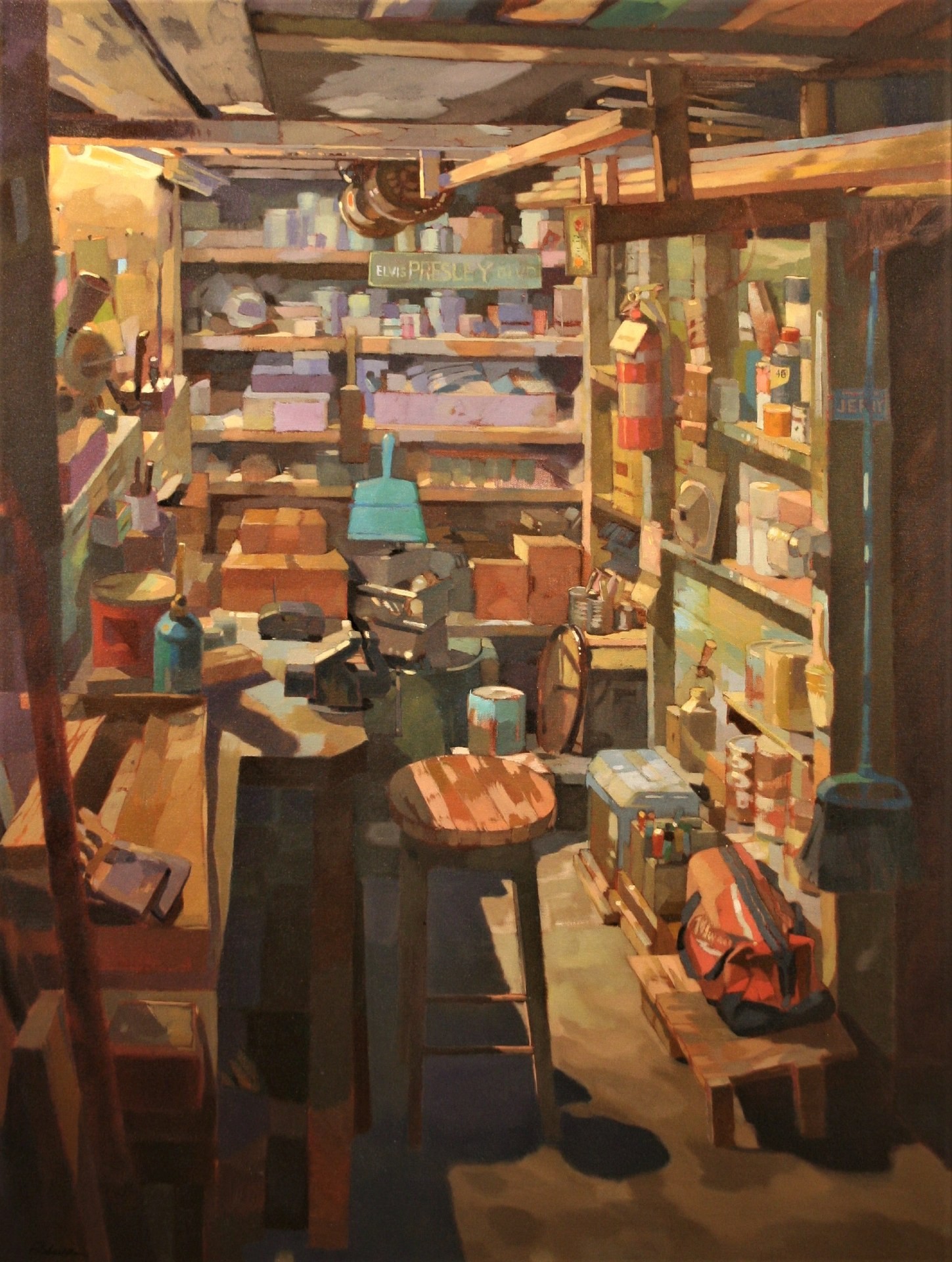 PleinAir Salon Online Art Competition February 2023 Winner Bob Shackles Remembering Gerry Interior Workshop Oil Painting