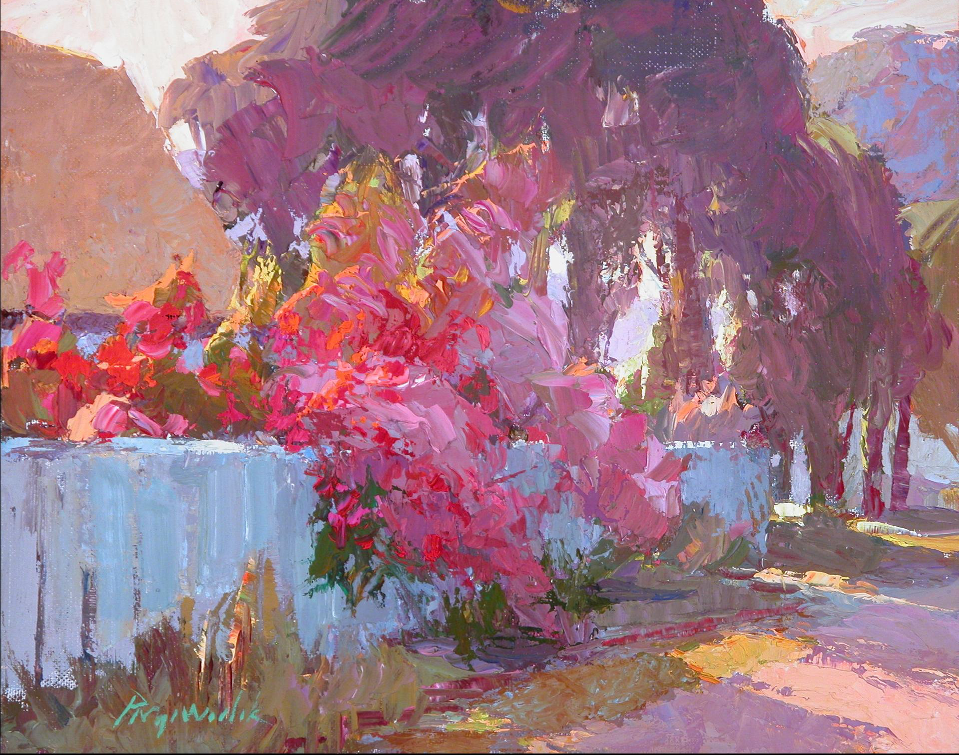 Camille Przezwodek Flowers at Sunset Honorable Mention 1st Annual PleinAir Salon Art Competition