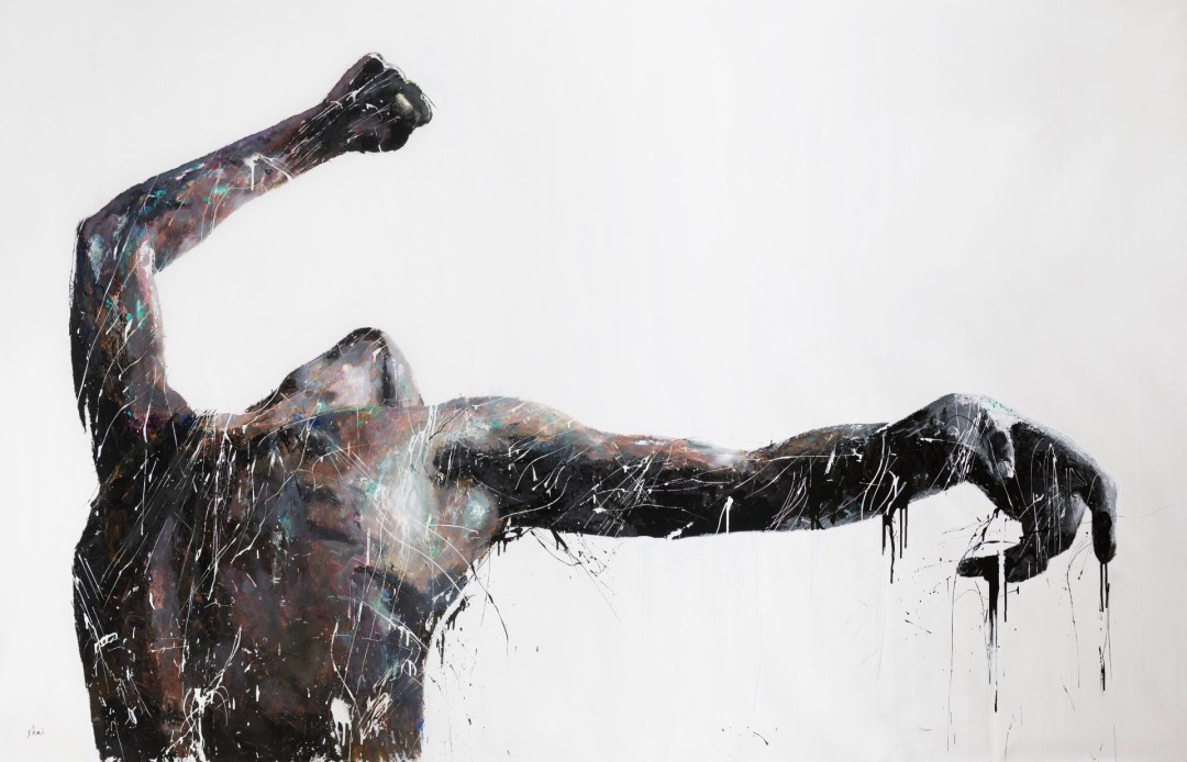 12th Annual PleinAir Salon Art Competition Annual Awards Semi-Finalist Shai Youssef Free Fallin' Abstract figure oil painting