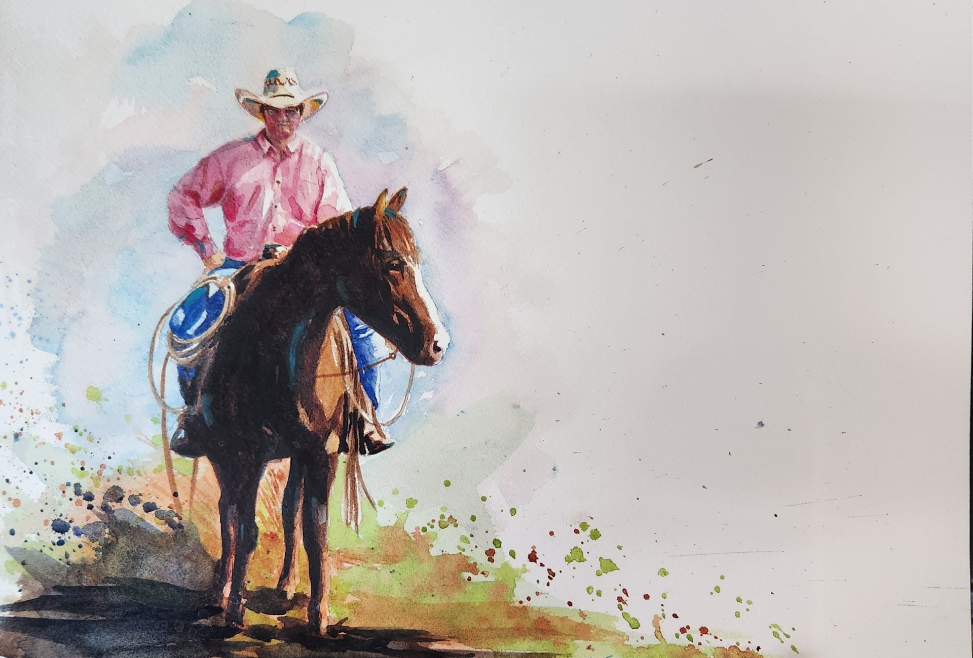 PleinAir Magazine's 13th Annual PleinAir Salon Art Competition May Top 100 LaRetha Spanky Davis Cowboy Brax Western