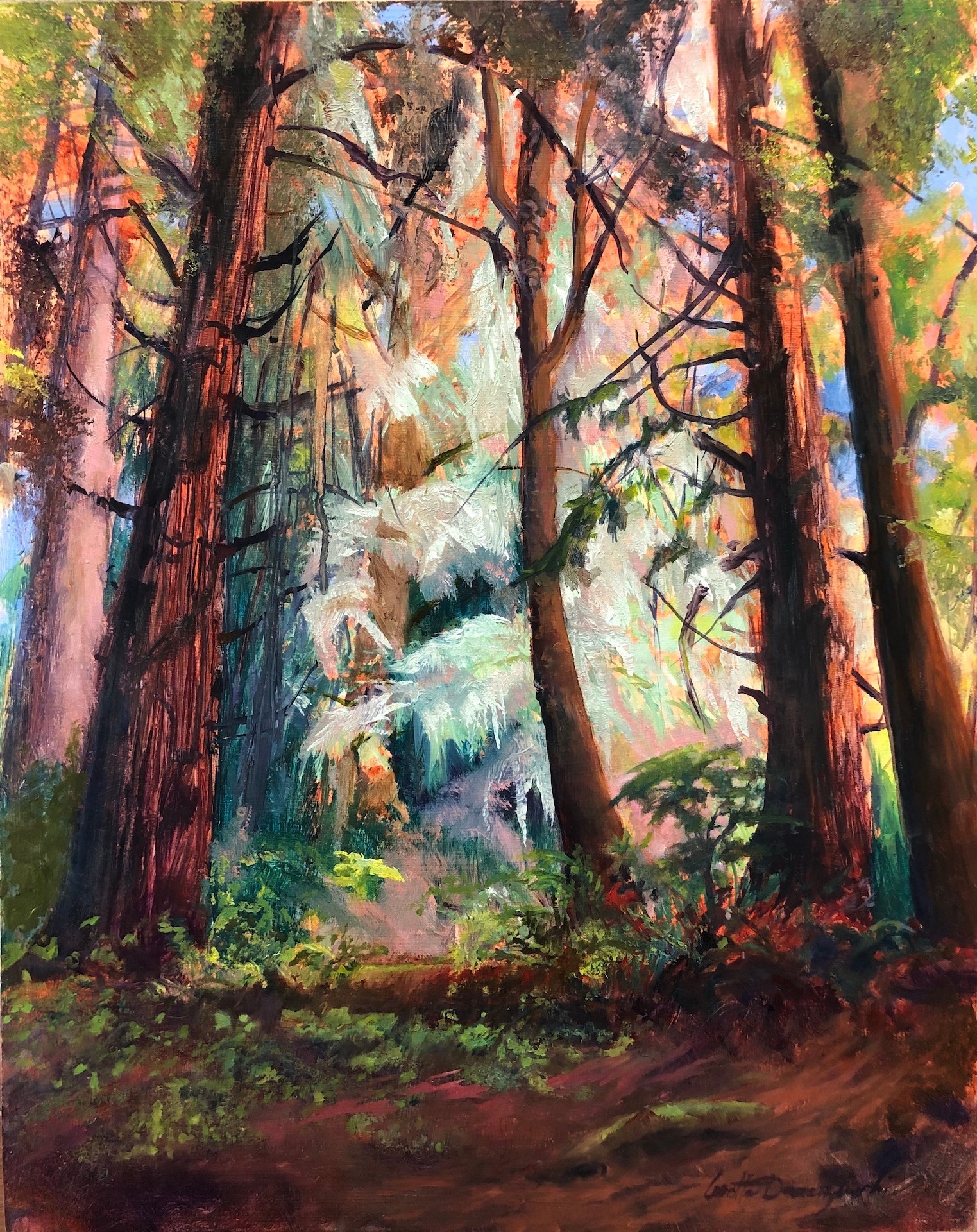 PleinAir Magazine's 13th Annual PleinAir Salon Art Competition May Top 100 Loretta Domaszewski Hidden Forest Plein Air Landscape