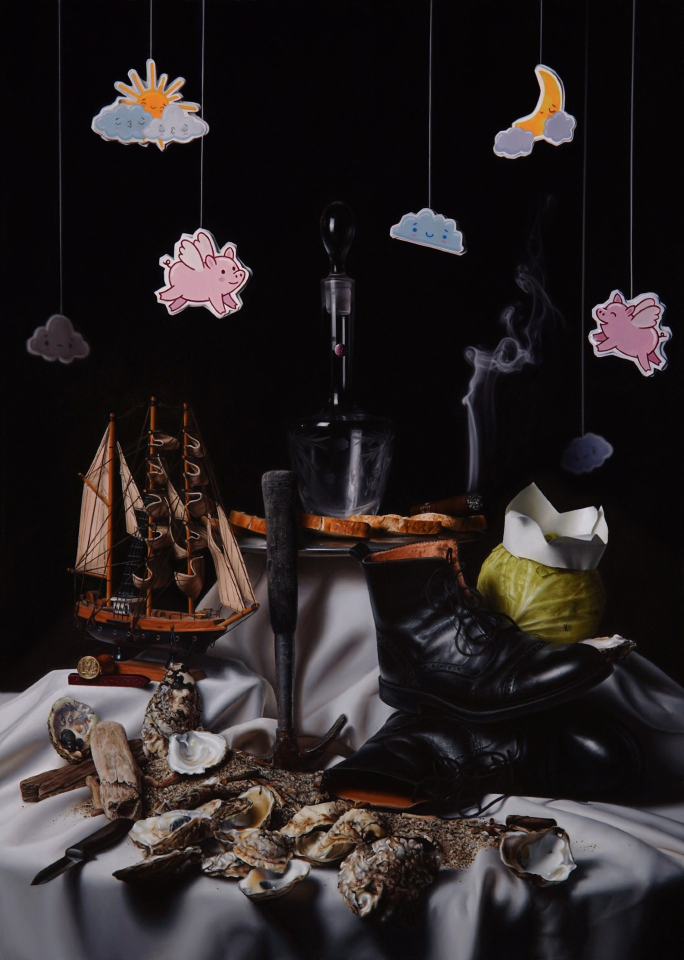 PleinAir Magazine's 13th Annual PleinAir Salon Art Competition May Top 100 Maxwell Miller The Tale of the Curious Oysters Still Life