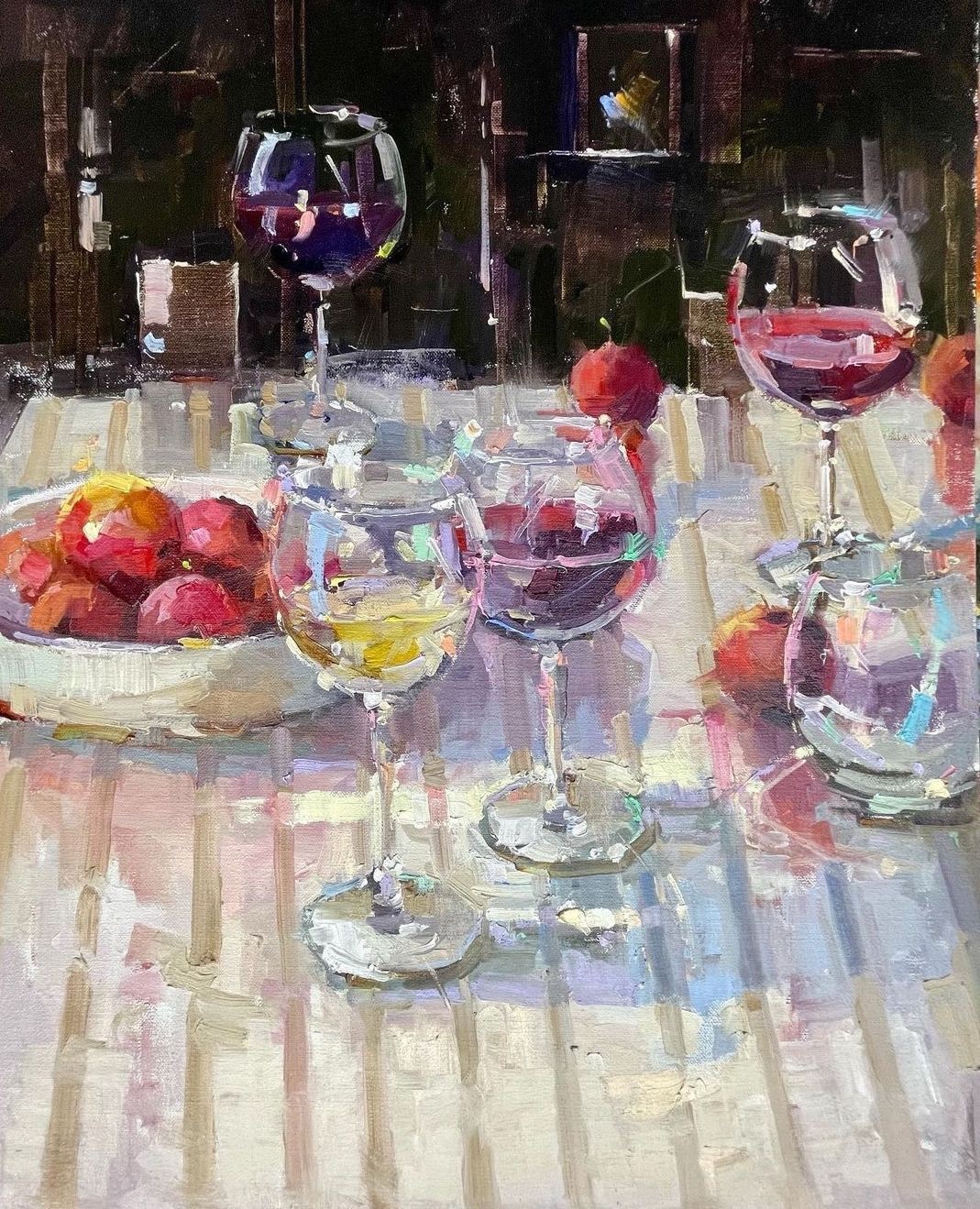 PleinAir Magazine's 13th Annual PleinAir Salon Art Competition May Honorable Mention Michele Usibelli After Dinner Still Life