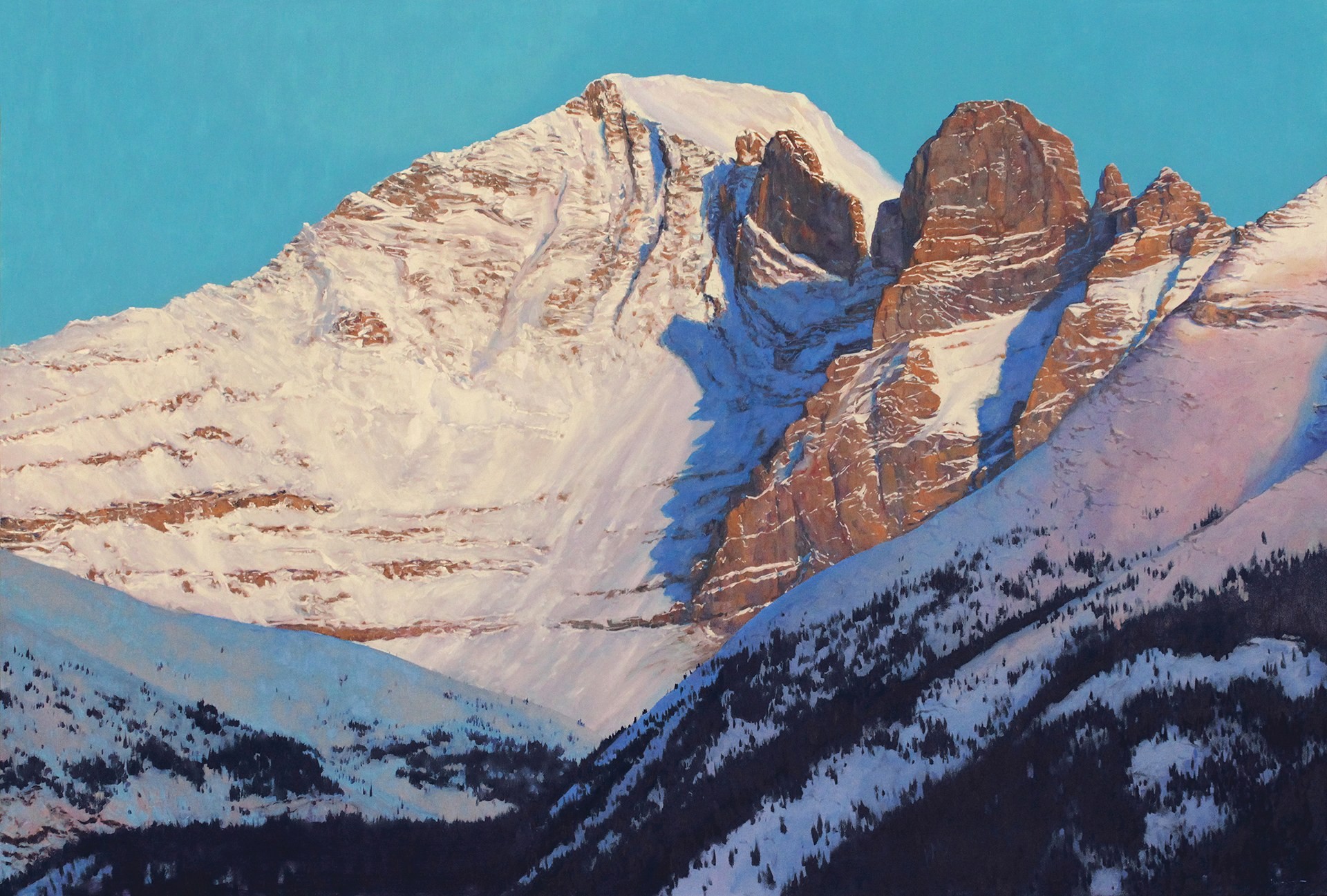 PleinAir Magazine's 13th Annual PleinAir Salon Art Competition June Top 100 Doug Levitt Alpine Glow Landscape