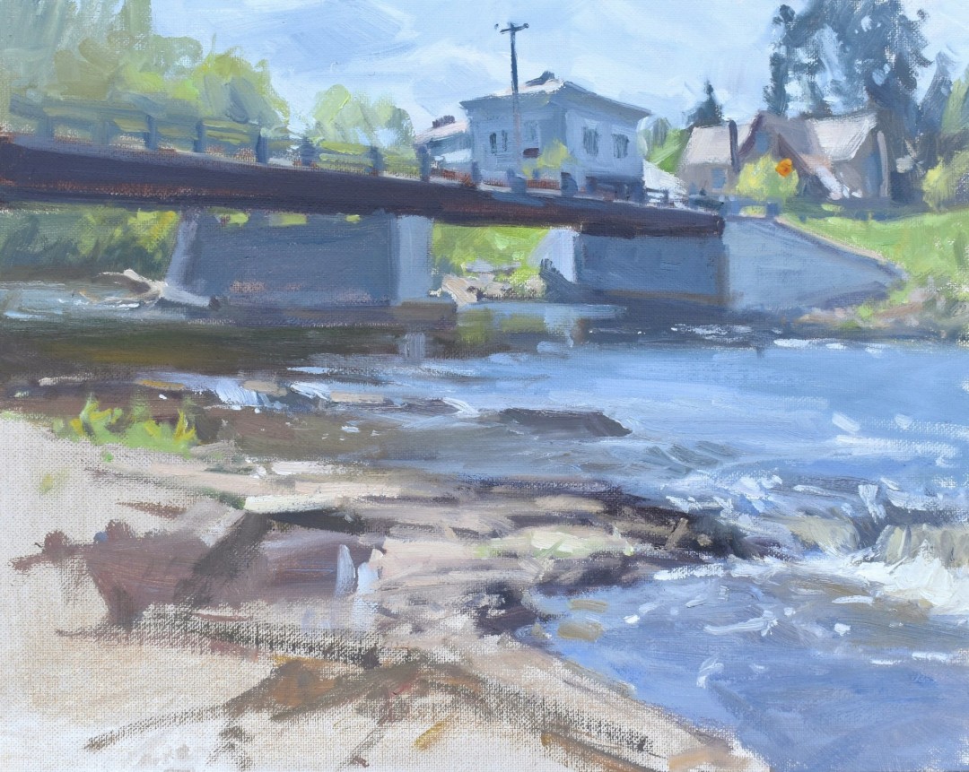 PleinAir Magazine's 13th Annual PleinAir Salon Art Competition July Winner Jennifer Sampson Osprey's River Plein Air Landscape