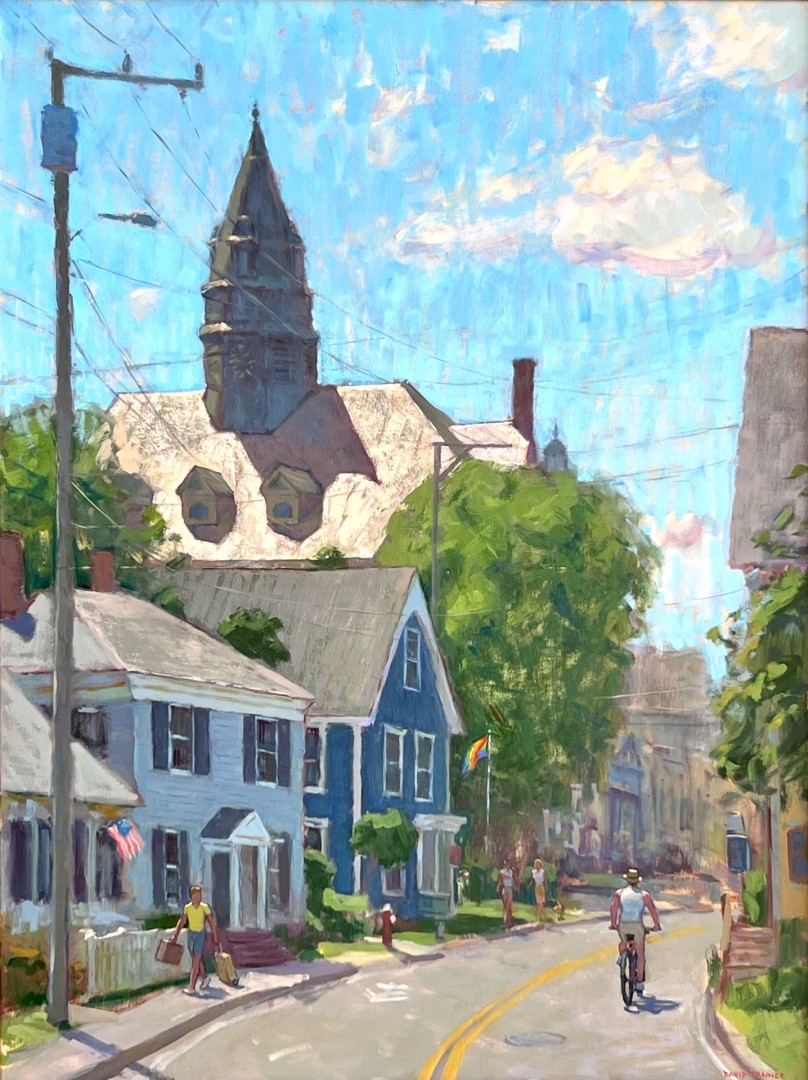 PleinAir Magazine's 13th Annual PleinAir Salon Art Competition July Top 100 David Tanner Afternoon in Provincetown Building