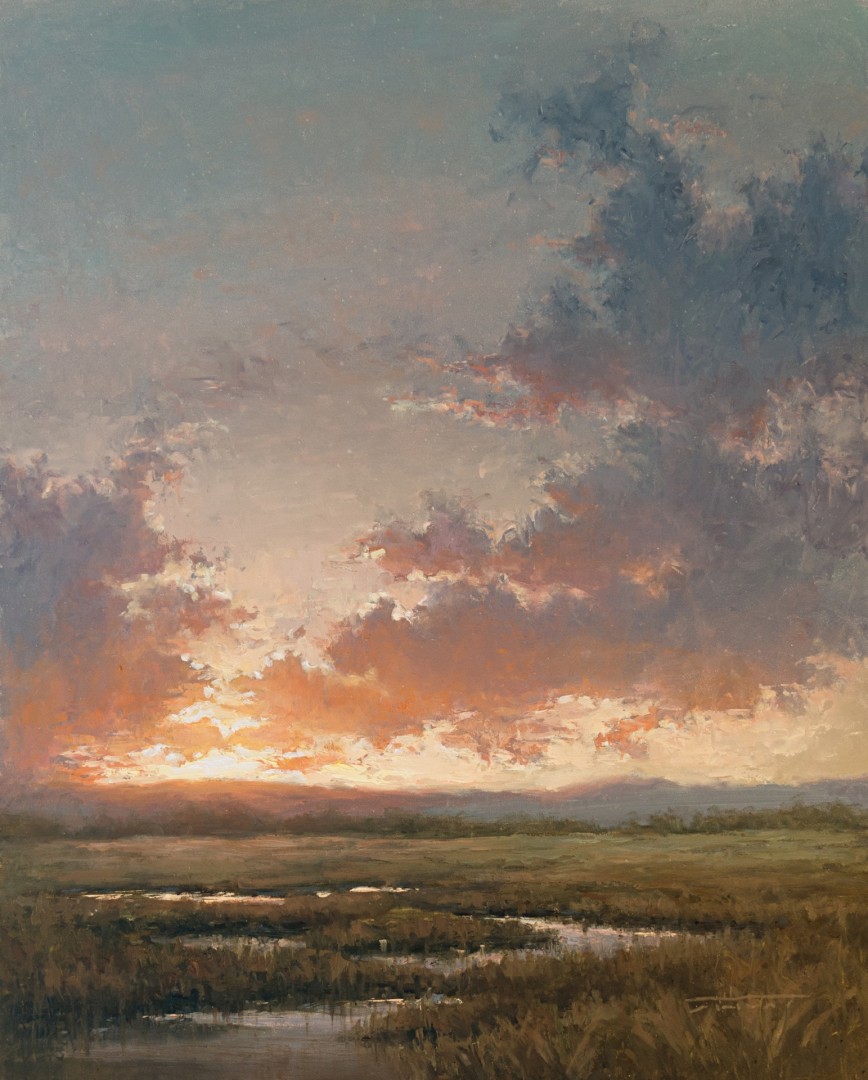 PleinAir Magazine's 13th Annual PleinAir Salon Art Competition October 2023 Honorable Mention Jane Hunt West of Town Clouds & Sky