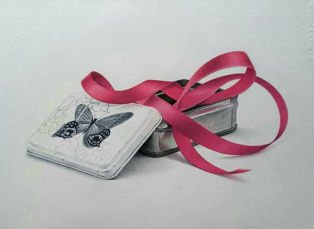 PleinAir Magazine's 13th Annual PleinAir Salon Art Competition October 2023 Honorable Mention Paco Martin Pink Ribbon Drawing