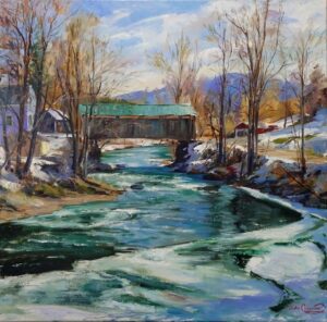 John Caggiano painting of winter river