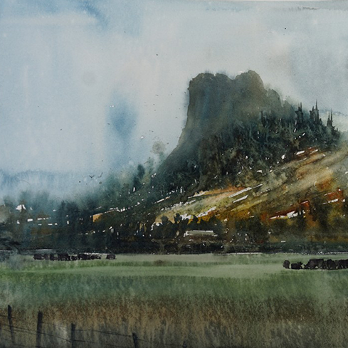 14th Annual PleinAir Salon Online Art Competition Plein Air Landscape category watercolor painting by Orville Giguiento